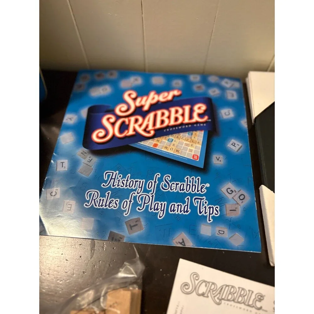 Super Scrabble COMPLETE Winning Moves 2004 Crossword Word More Spaces Tiles